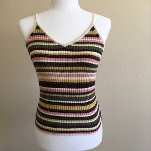 American Eagle Colorful Striped Knit Tank